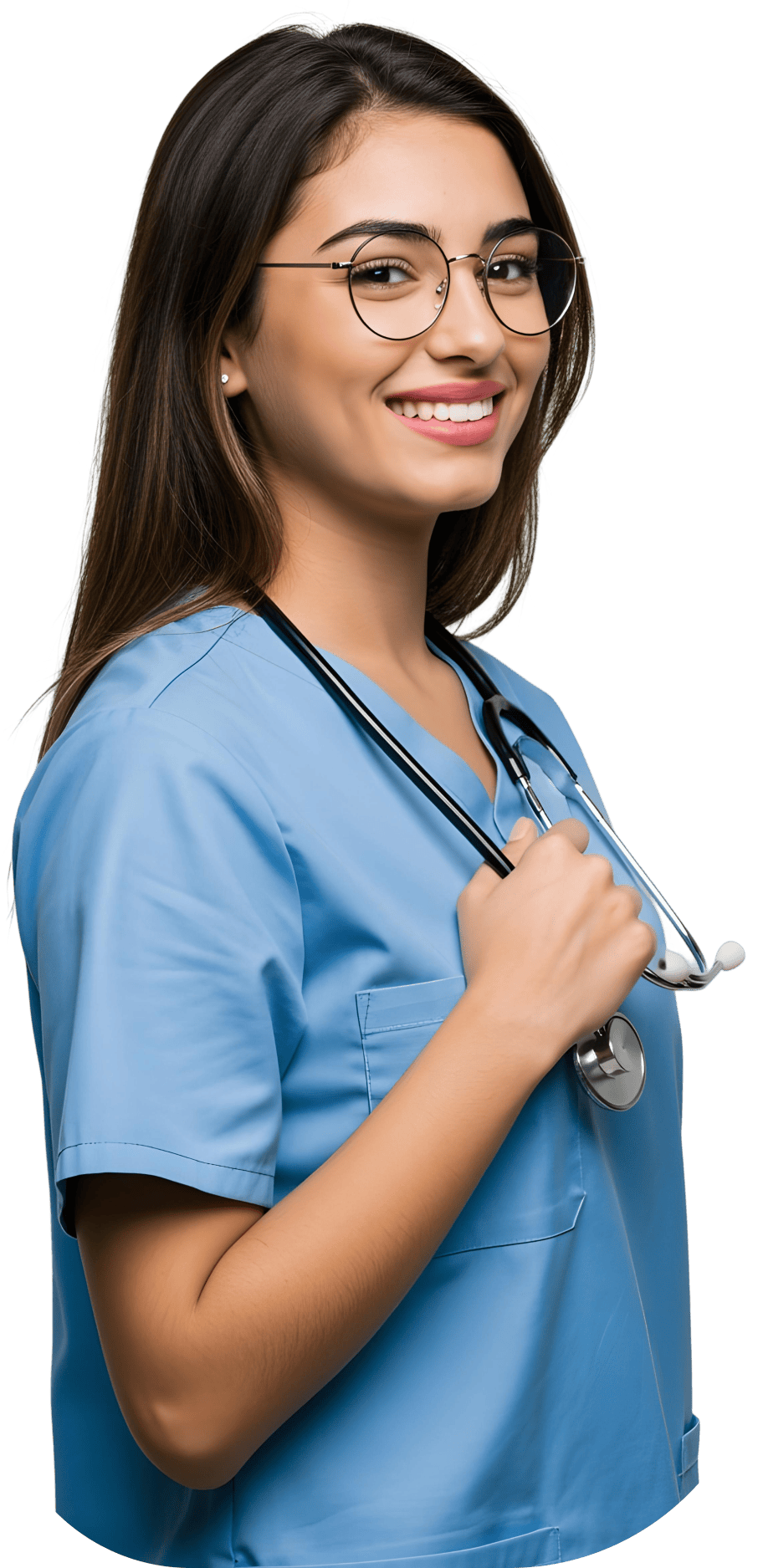 Profissional de saúde sorrindo